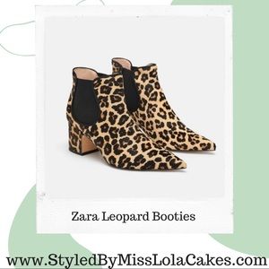 Zara Leopard Print Booties